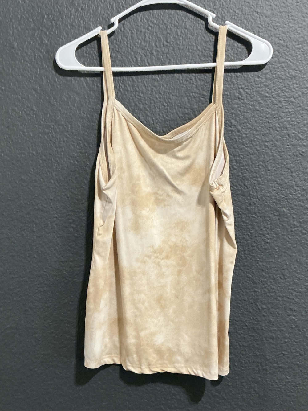 LuLaRoe Beige Tie-Dye Satin Cami
